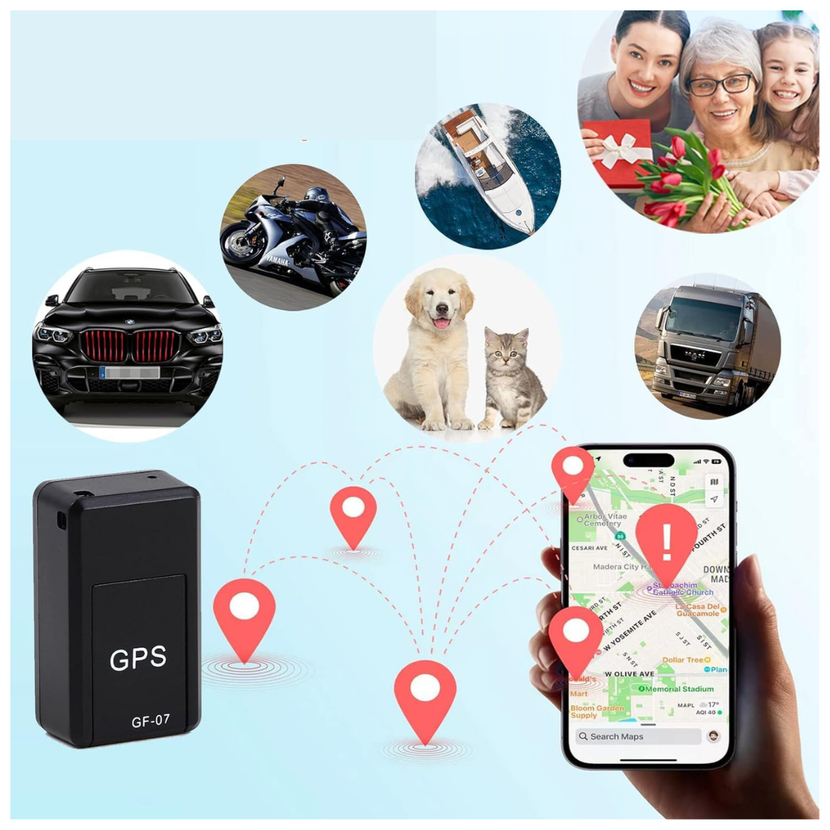 GPS Mini Localizador para Vehículos